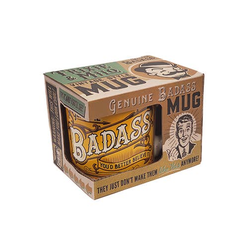 Genuine Badass Mug | Funny Gift Coffee Mug | 12 oz Porcelain