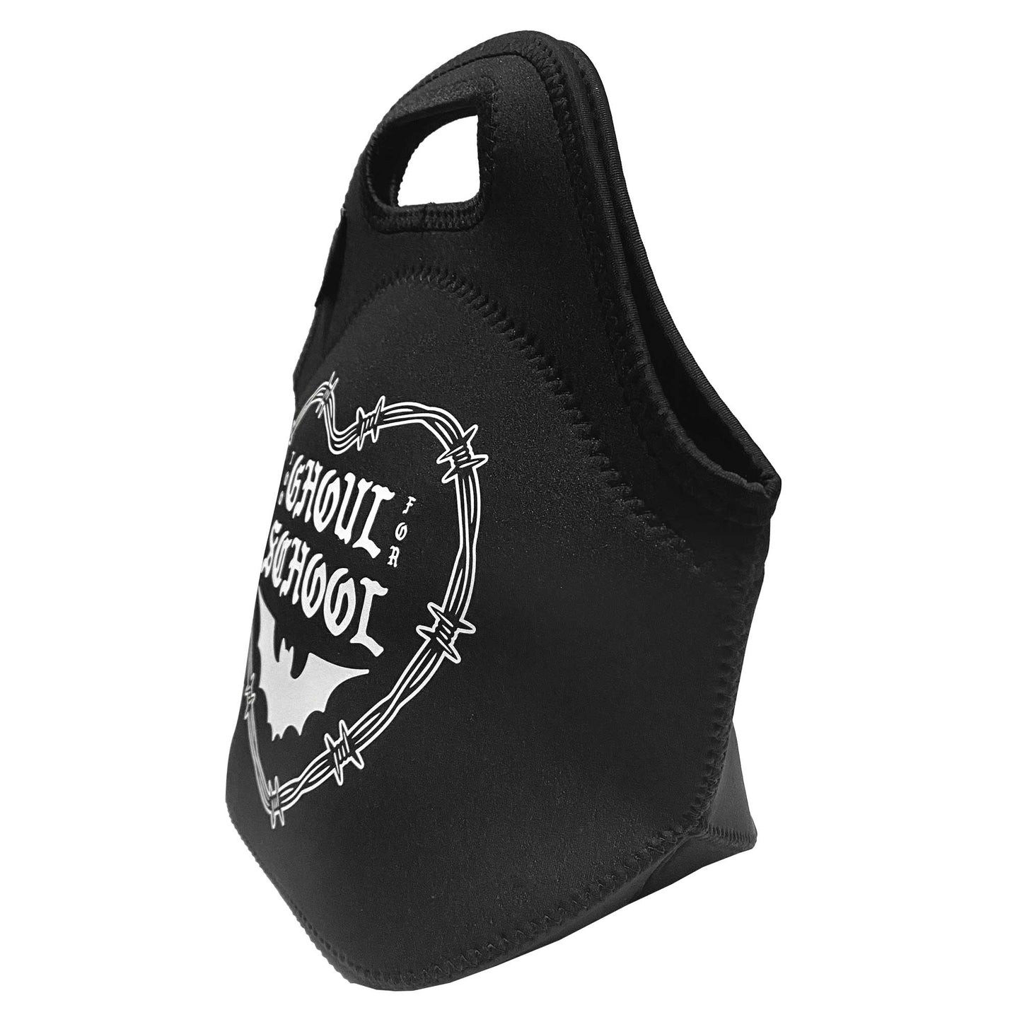 Ghoul School Insulated Lunch Bag in Black | Kids Spooky Snacks Lunchbox | 7.5" x 7"