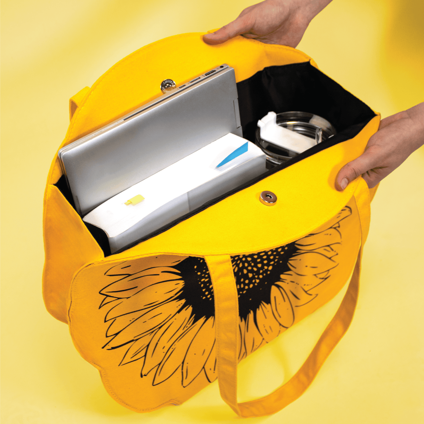 Sunflower Tote Bag in Yellow-Sterye-The Bullish Store