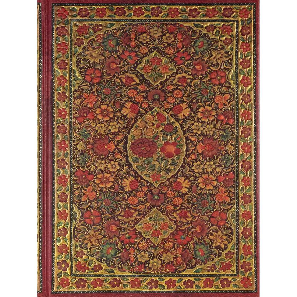 Gilded Floral Journal | 19th Century Persian Art | 6-1/4'' x 8-1/4''
