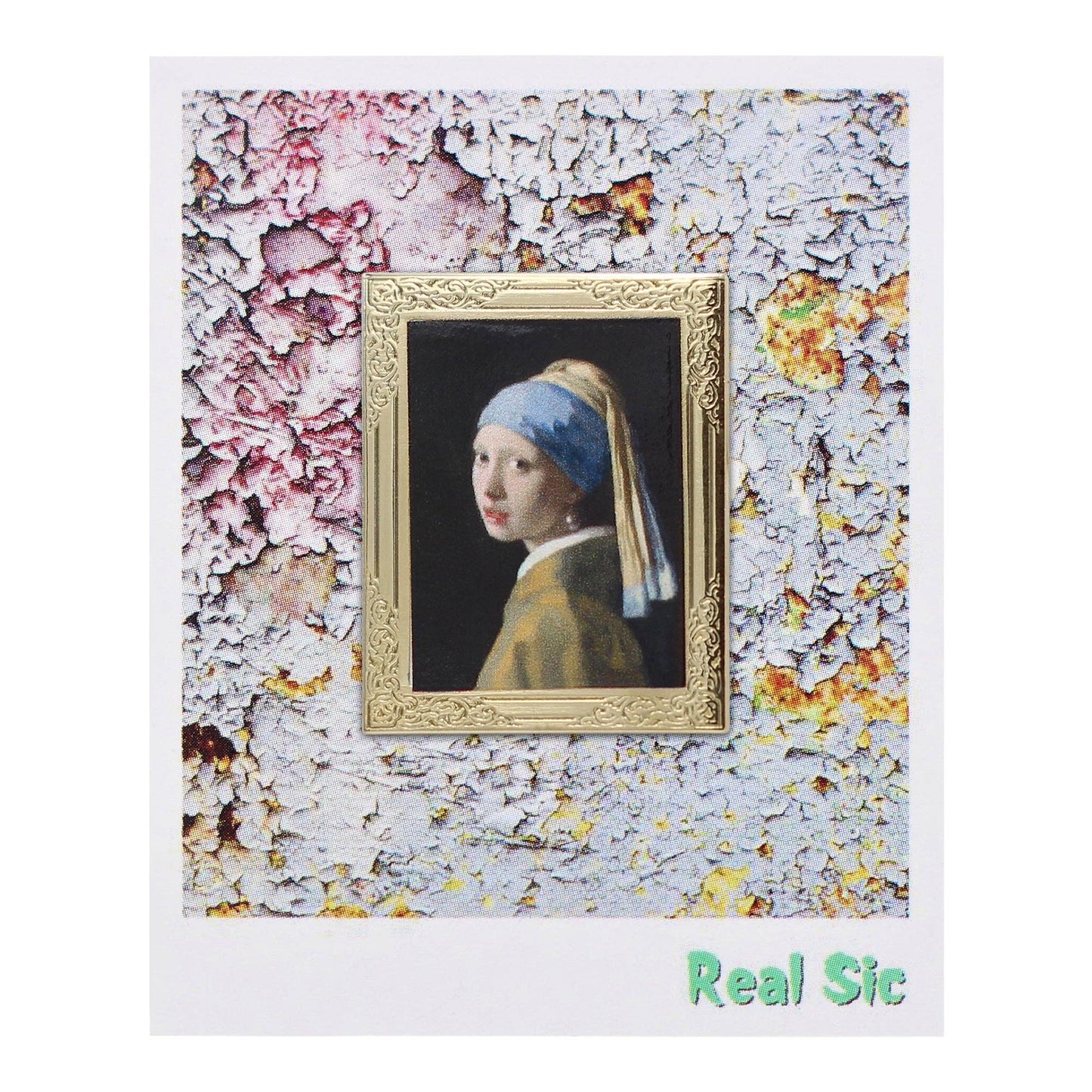 Girl with a Pearl Earring by Vermeer Art Frame Pin | Museum Enamel Lapel Pin-Real Sic-The Bullish Store