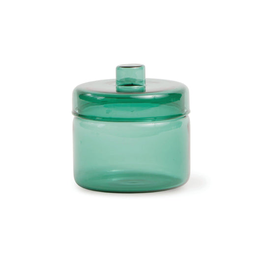 Glass Sugar Jar in Dark Teal | Borosilicate Glass Container | 6.7 oz
