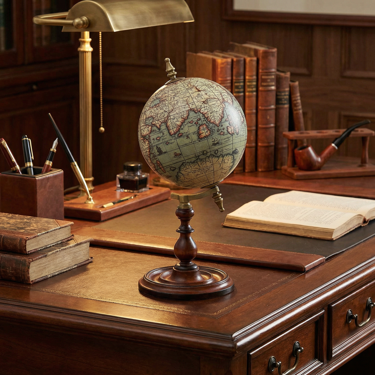 Globus Terrarum 1666 | 9" Vintage Style Historical World Globe Decor