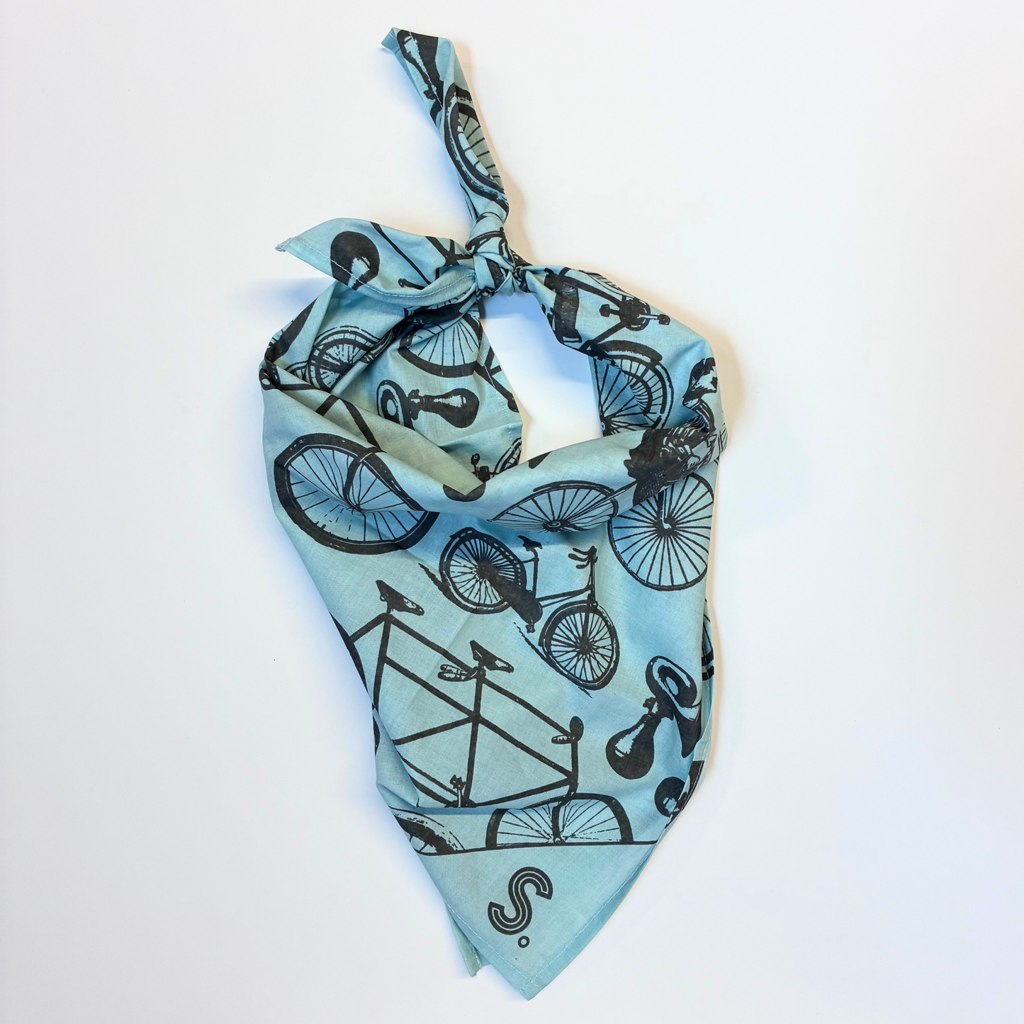 Going To See The World Road Trip Bandana | Retro Vintage Bicycle Motif | 22'' x 22''