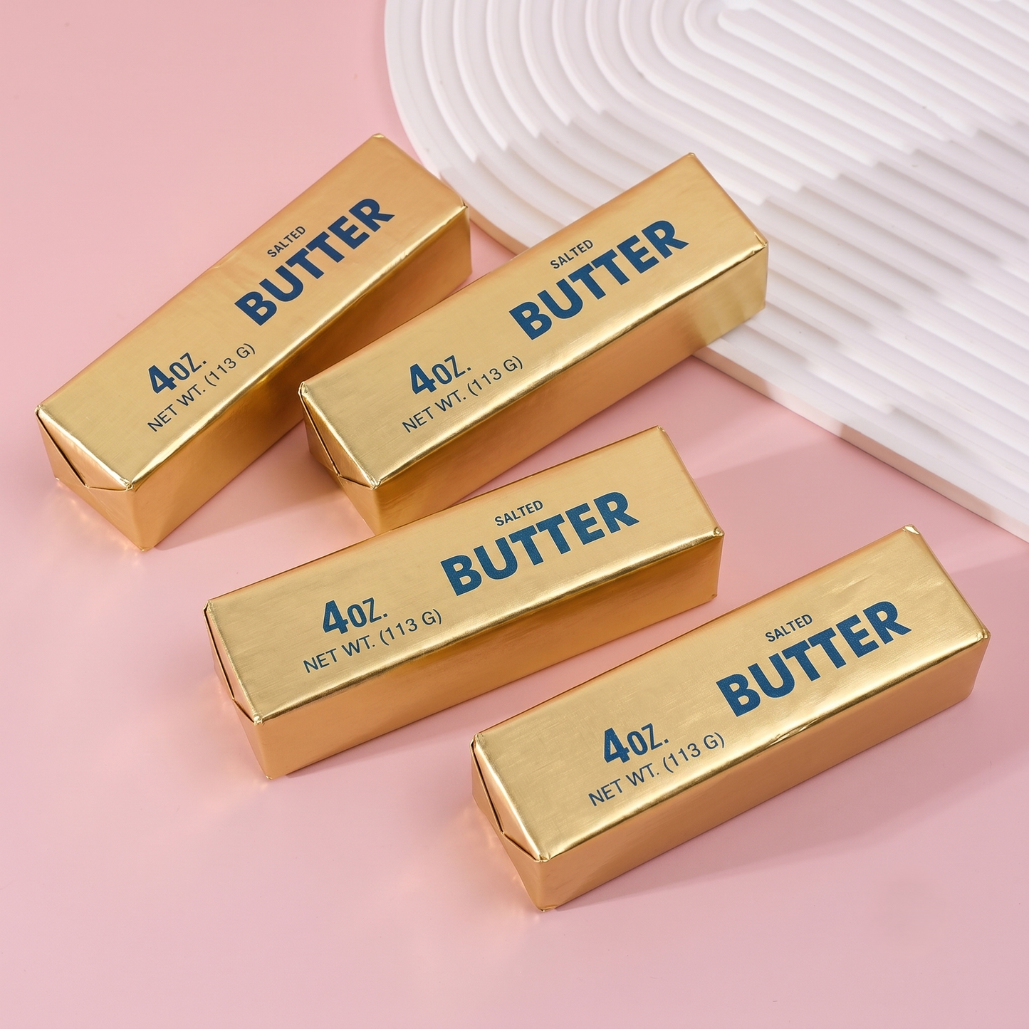 Golden Butter Squish | Stress Toy, Joke Gift, Fidget Toy | Wrapped Stick of Salted Butter-Crover-The Bullish Store