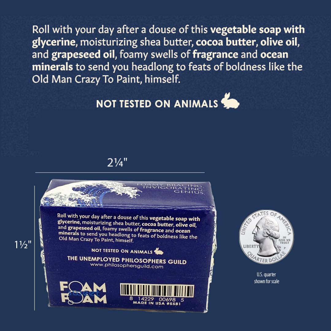 Great Wave Mini Bath Soap in Cucumber Olive Oil Scent | Body Bar Cleanser | 2 oz.