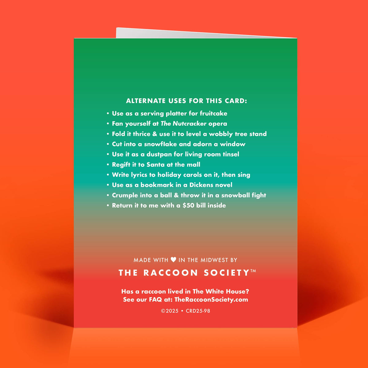 Happy Holidays and Shit Funny Holiday Card-The Raccoon Society-The Bullish Store