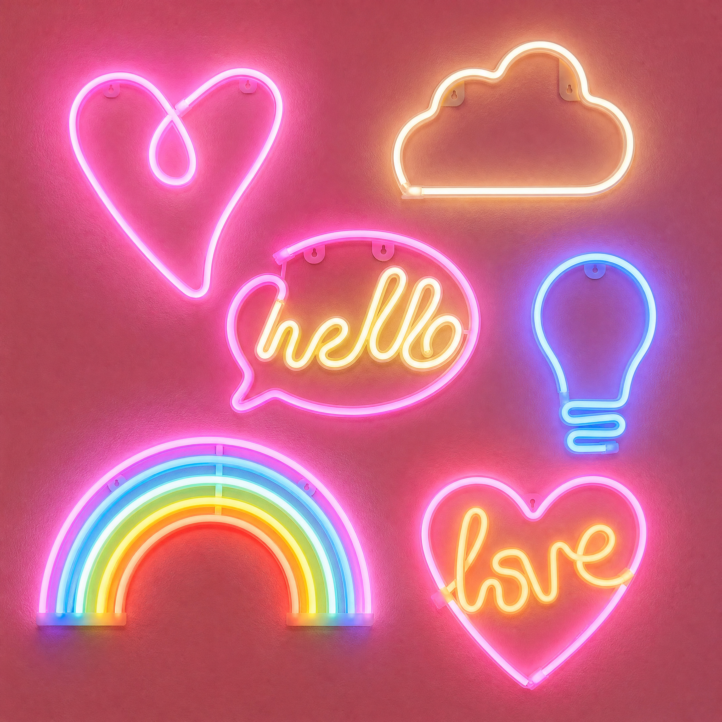 Heart Neon LED Light | Heart Shaped Wall Art Sign