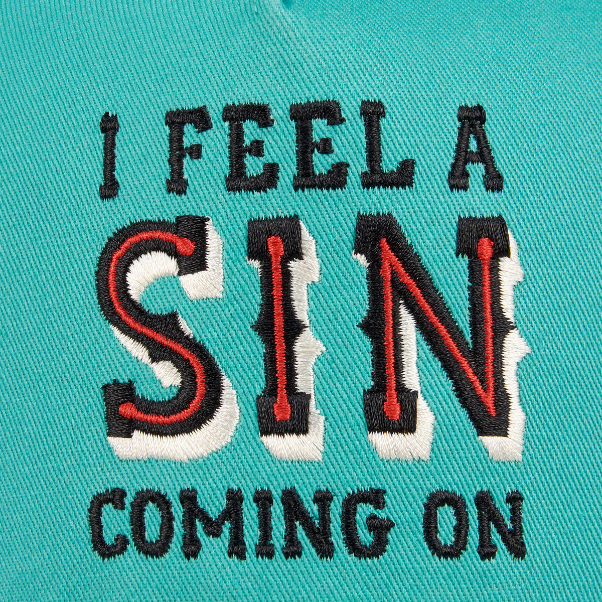 I Feel A Sin Coming On Trucker Hat - back