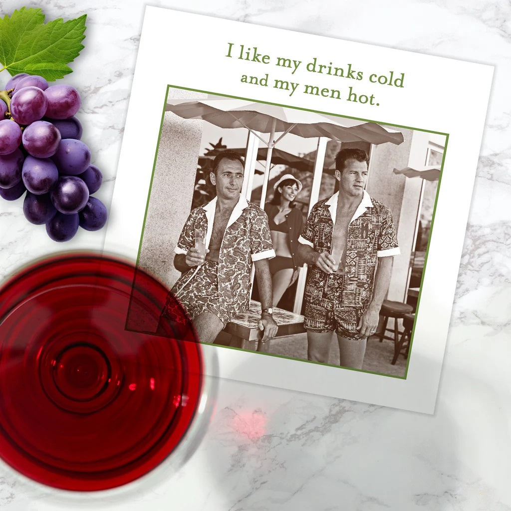 I Like My Drinks Cold and My Men Hot Beverage Napkin | 20 Count