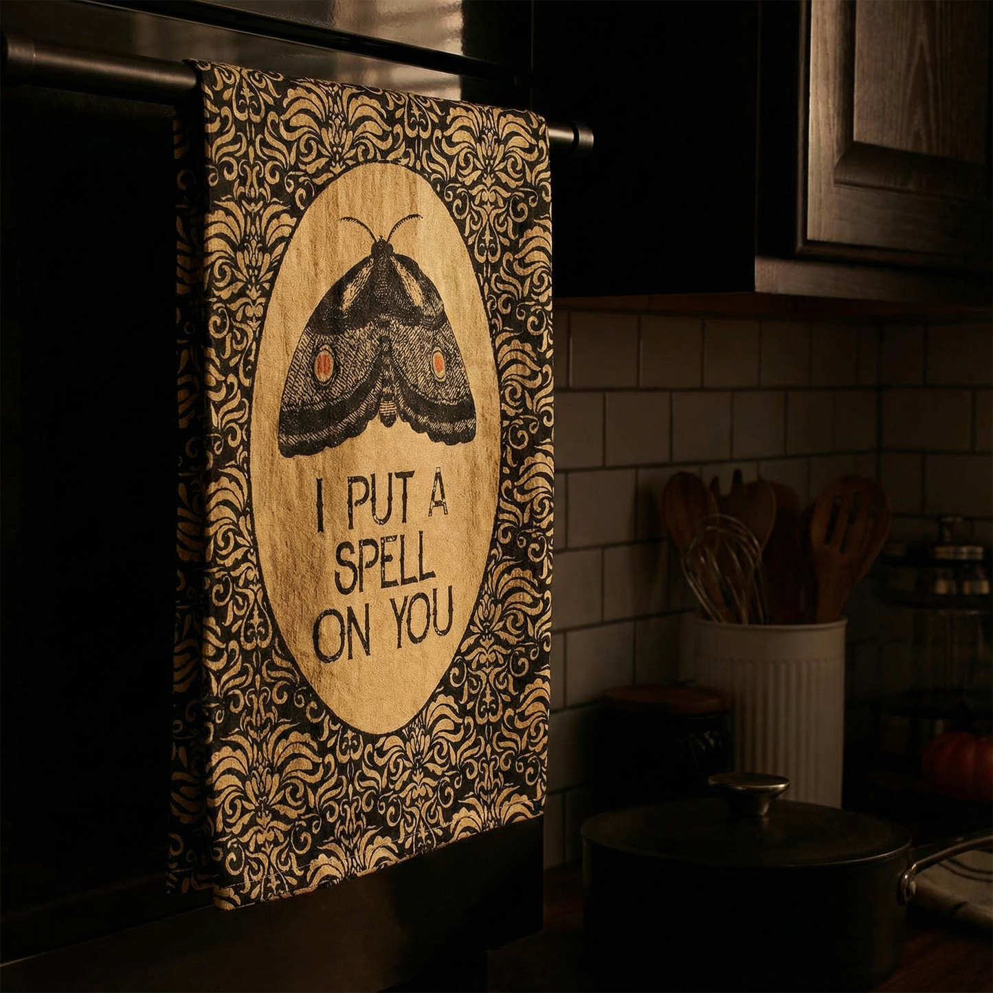 I Put A Spell On You Kitchen Towel | 28" x 28"