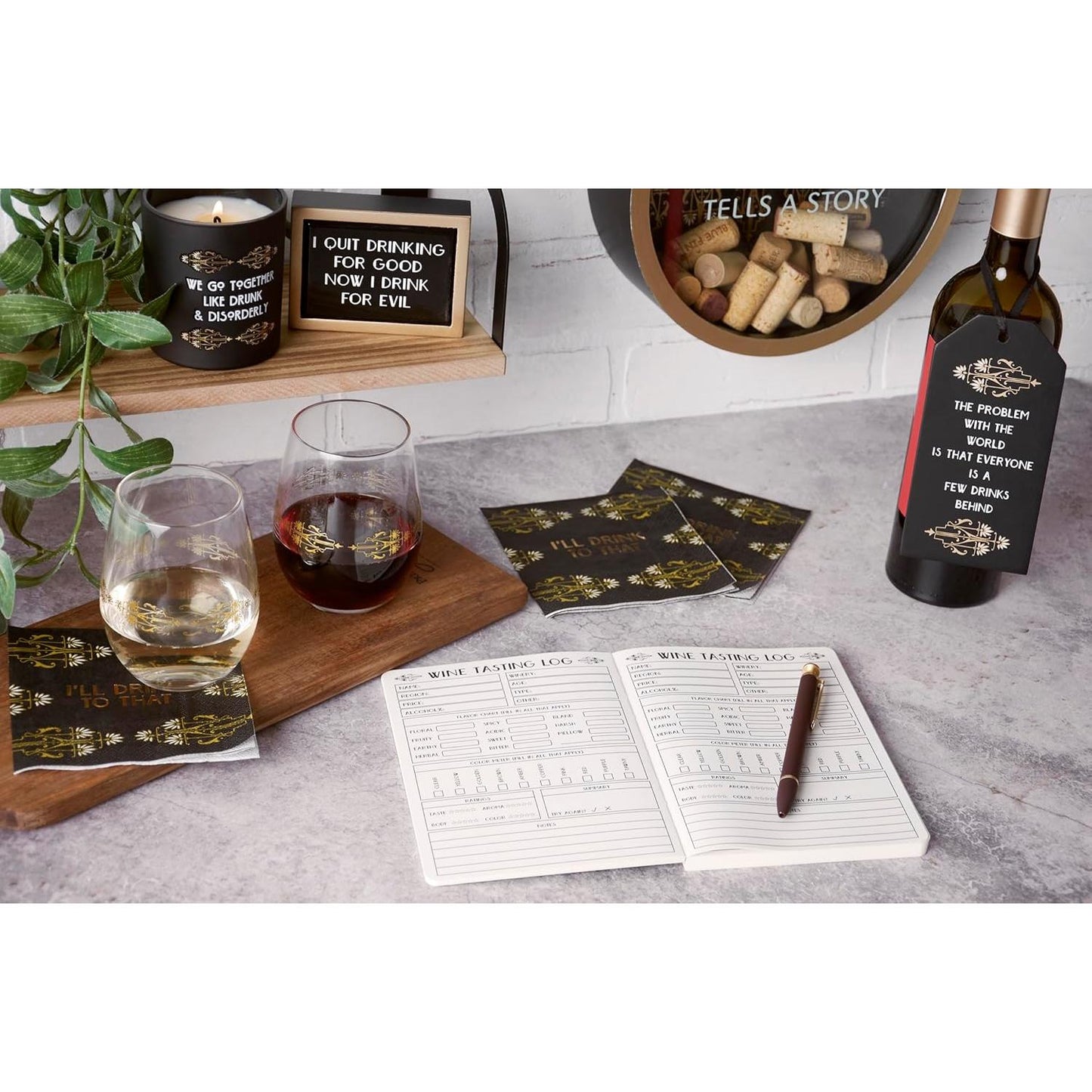 I Quit Drinking For Good Mini Box Sign | Wooden Bar Sign Decor | 4" x 3"