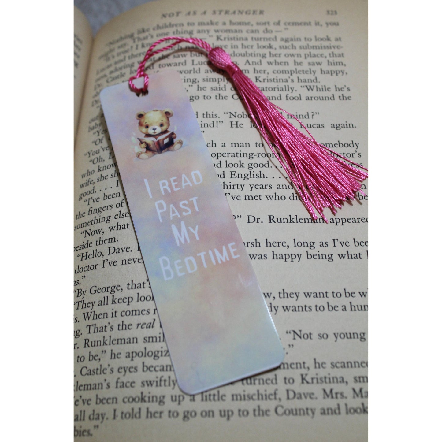 I Read Past My Bedtime Metal Bookmark