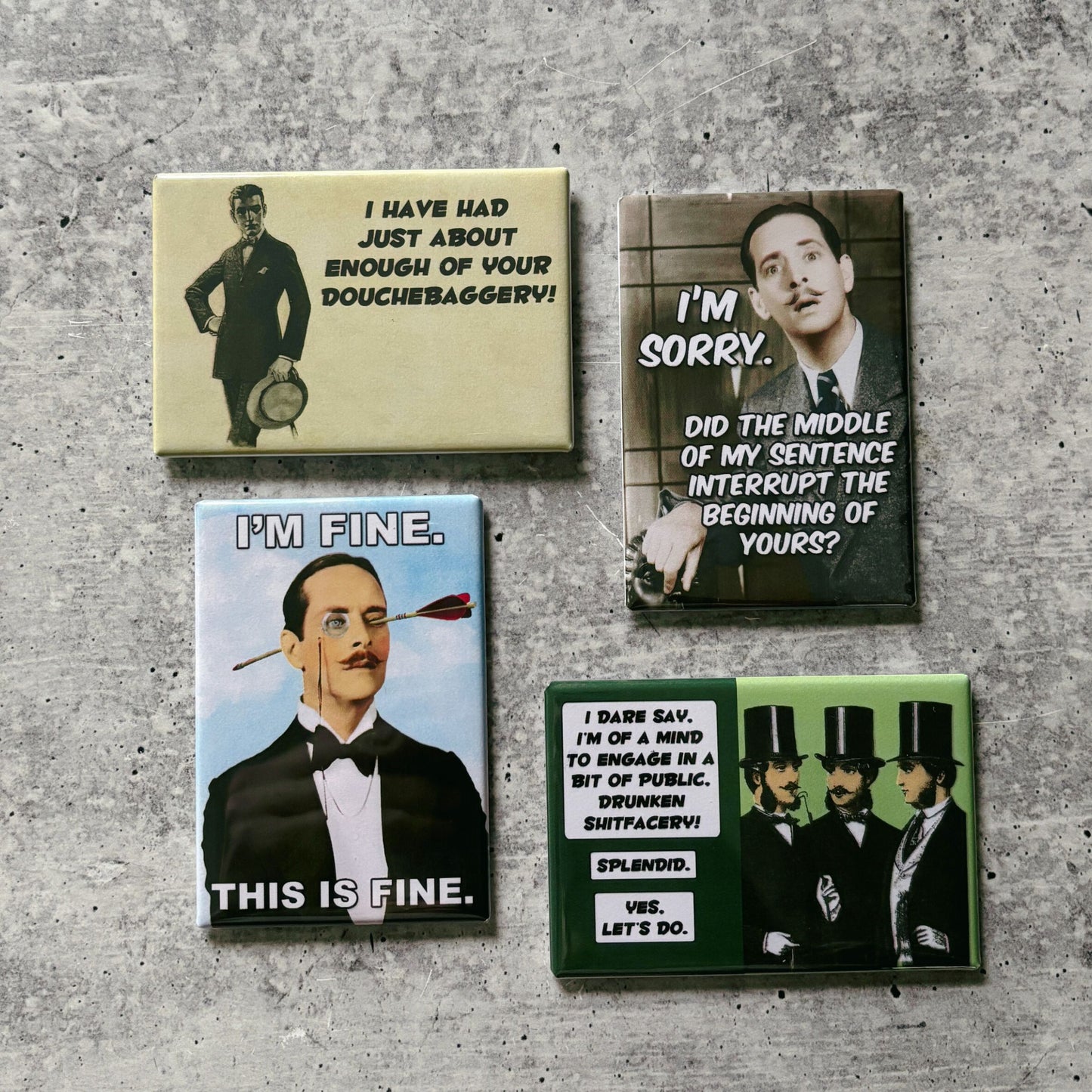 I'm Fine. This Is Fine Funny Refrigerator Magnet | Rectangular Magnetic Surface Decor | 2" x 3"