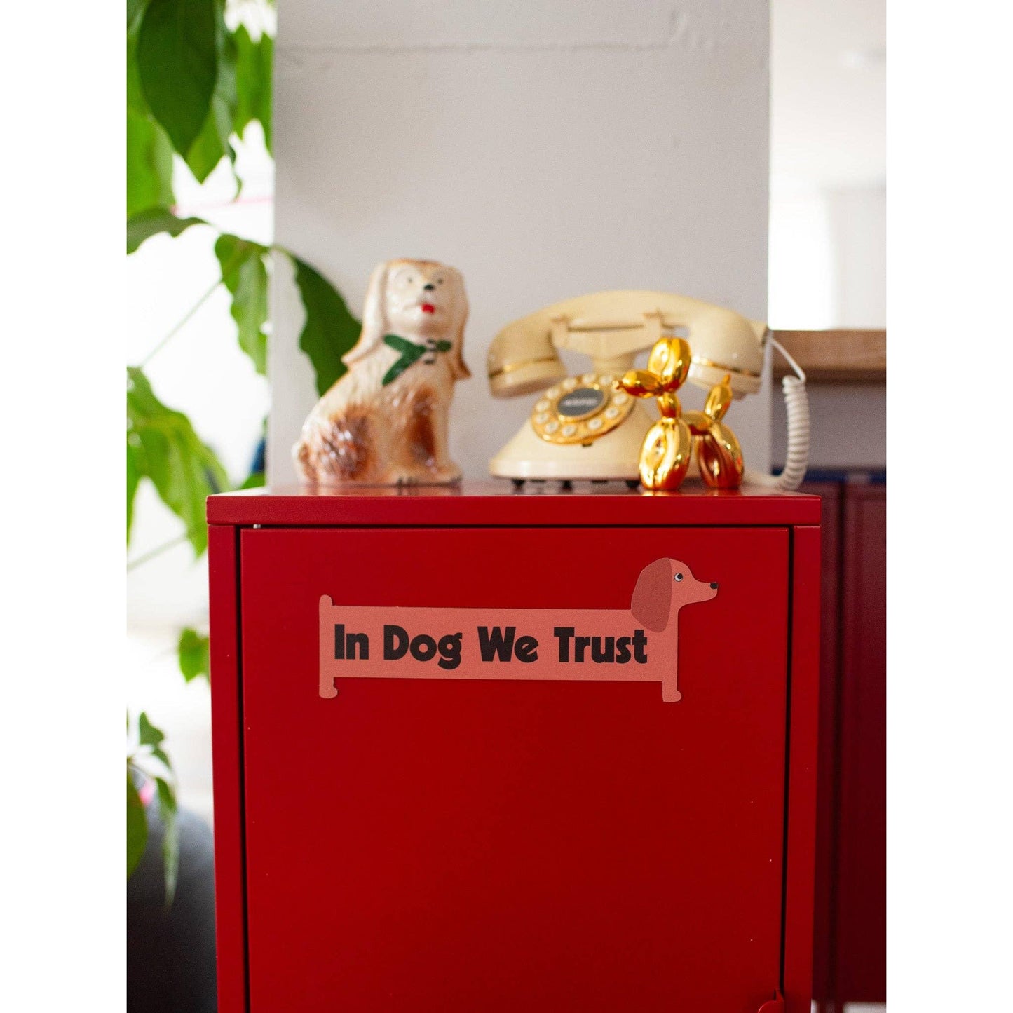 In Dog We Trust Car Magnet | Weatherproof Magnetic Surface Decor | 3.25" x 8"