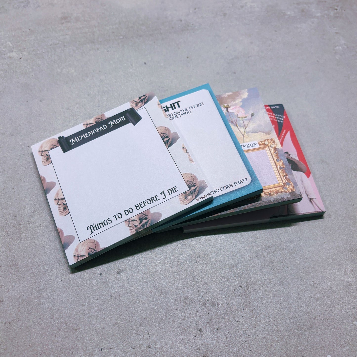 Jumbo GetBullish Sticky Notes Set | Funny Feminist 4" x 4" 50 Pages Each