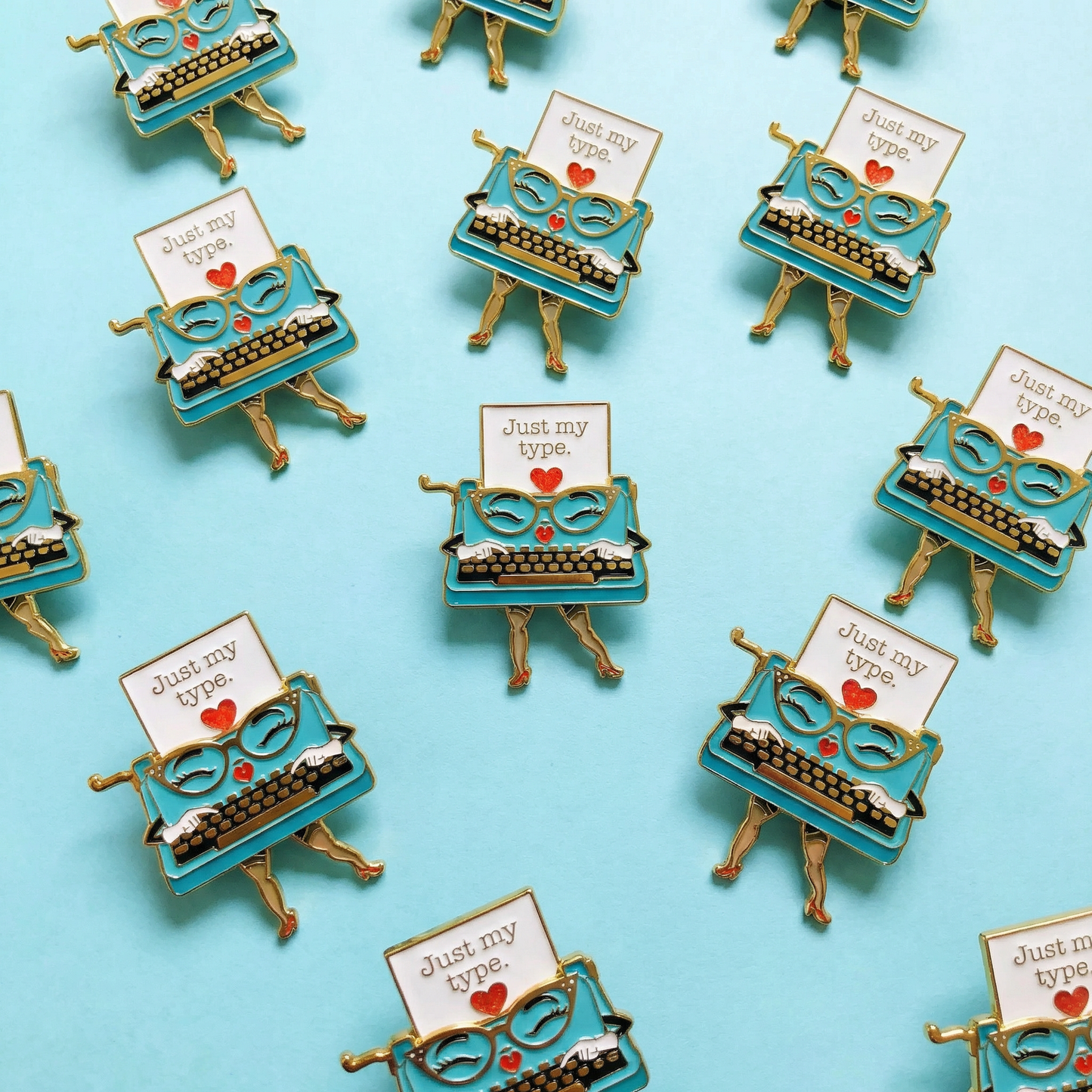 Just My Type Moving Enamel Pin | Typewriter, Moving Paper