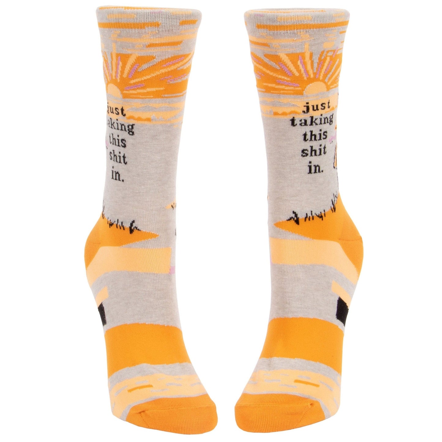 Just Taking This Shit In Women's Crew Socks | BlueQ at GetBullish