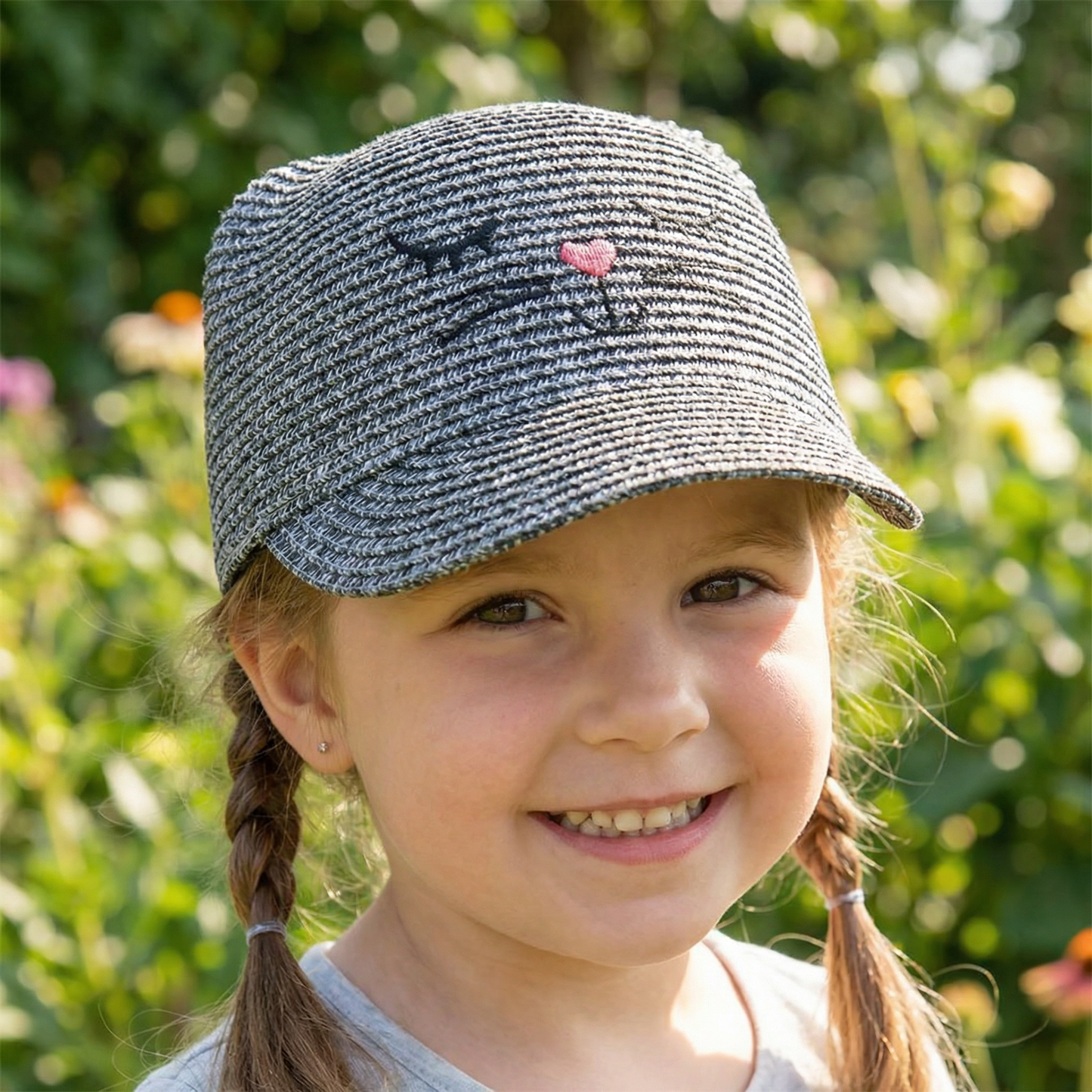 Kids Ear Hat | Kitten Face Brim Cap