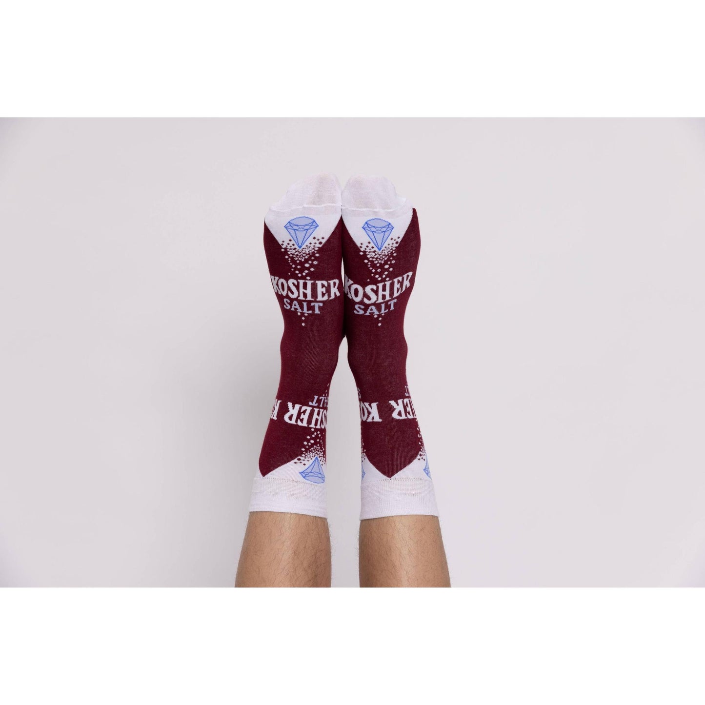 Kosher Salt Large Crew Socks – Fun Foodie Socks | Culinary Gift | Men's Sizing