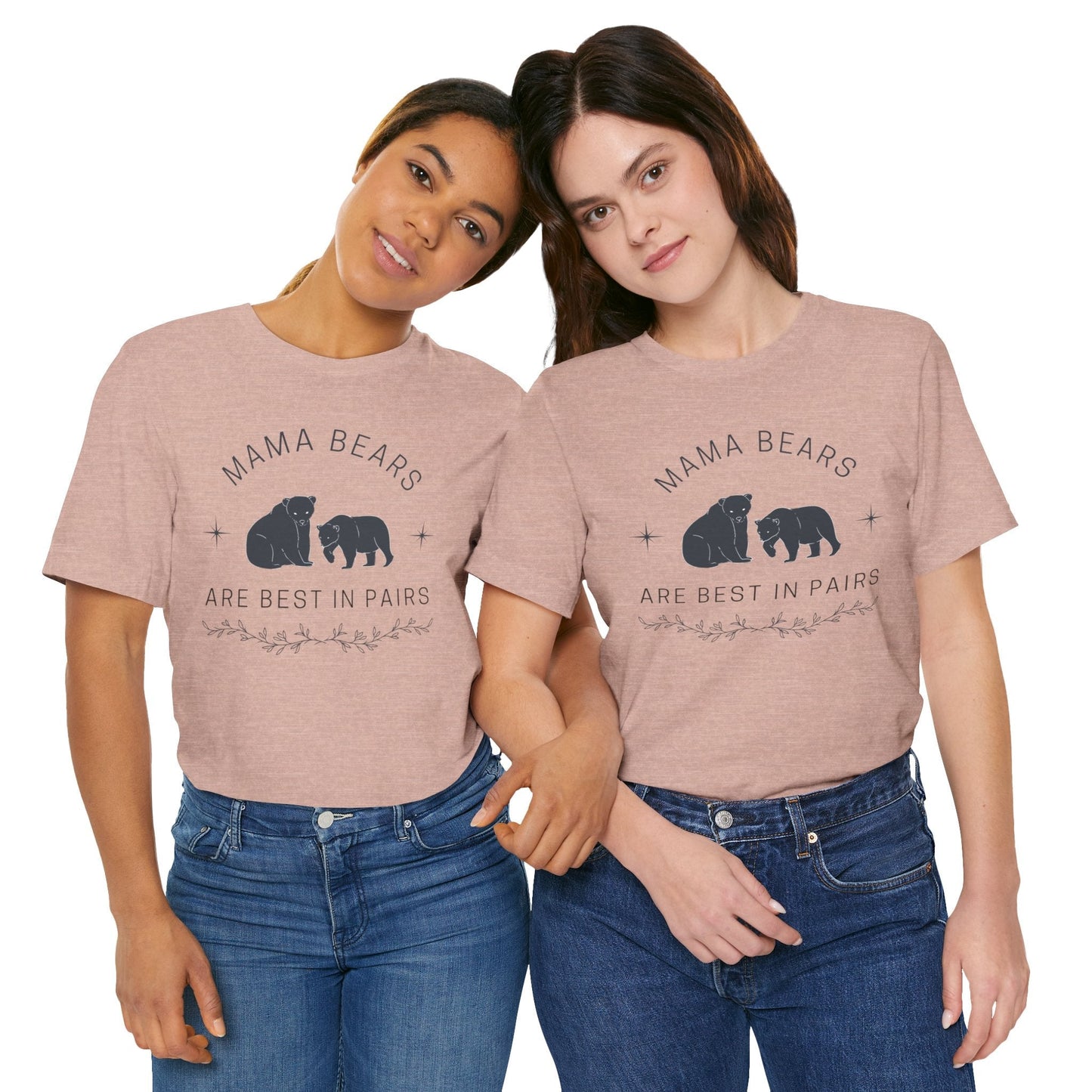 LGBT Moms "Mama Bears are Best in Pairs" Jersey Short Sleeve Tee | Mothers Day Lesbian Moms LGBTQ shirt