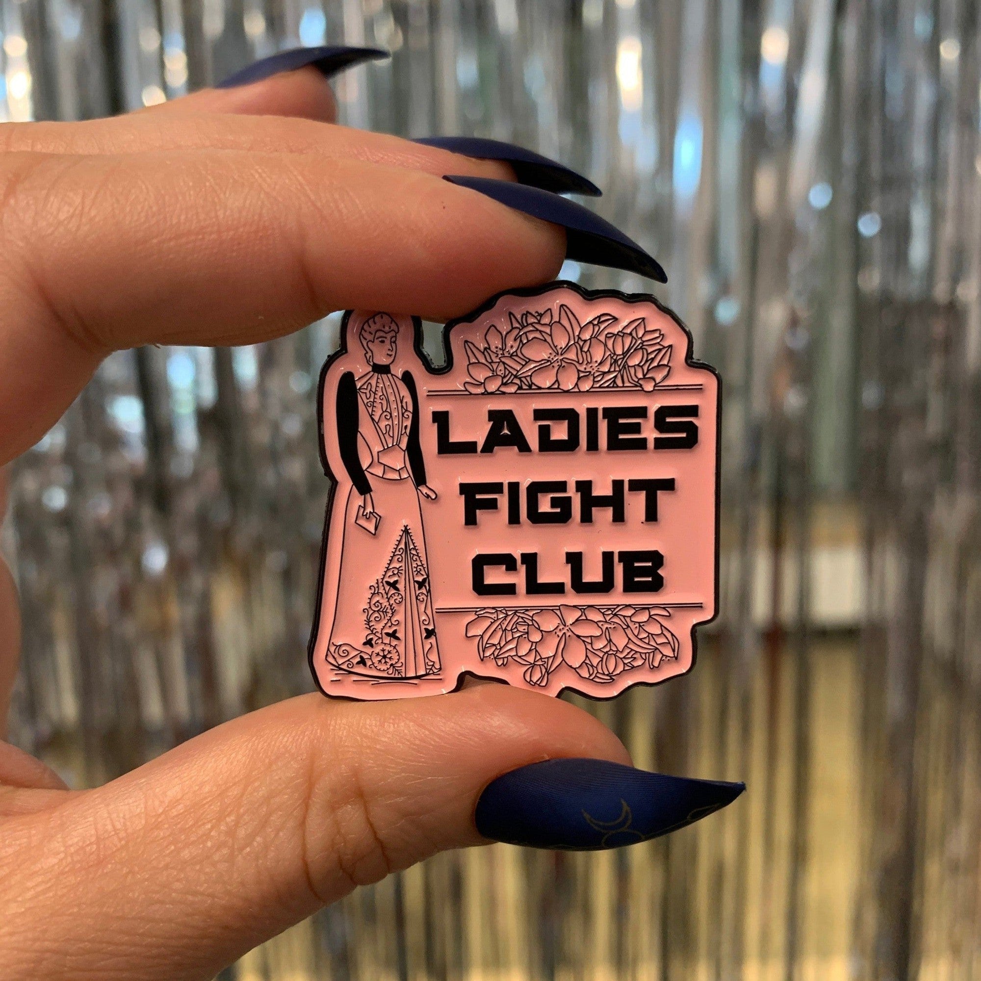 Ladies Fight Club Enamel Pin Victorian Funny Lapel Pin – The Bullish Store