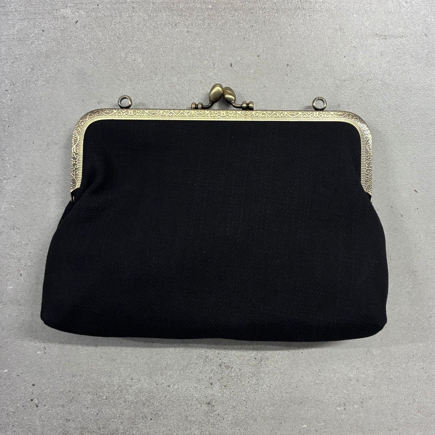 Lady Bug Vintage Kisslock Bag in Black | Ladybird Beetle Shoulder Bag