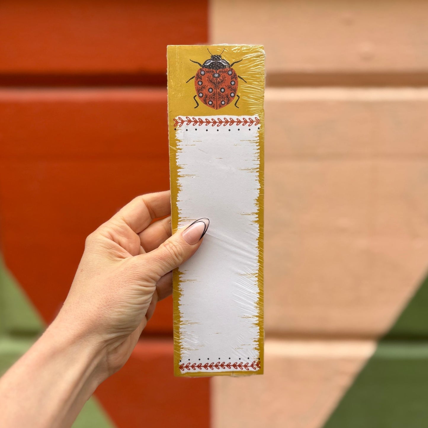 Ladybug Magnetic List Pad | Ladybird Beetles Notepad | 2.75" x 9.50"