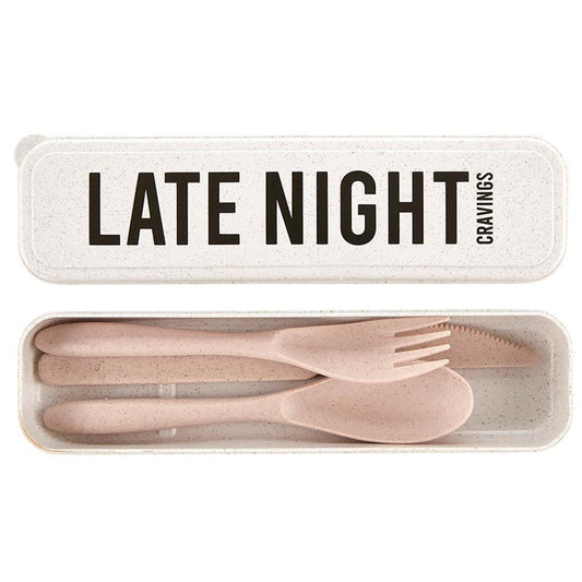 Late Night Cravings Reusable Cutlery Set - Spoon Fork Knife