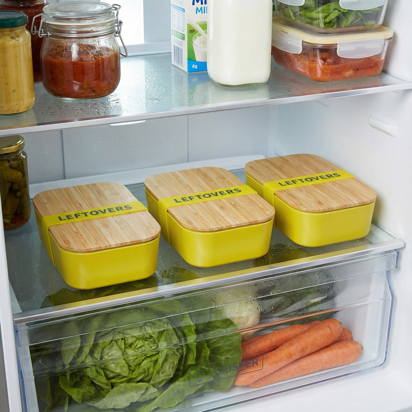 Leftovers Bamboo Lunch Box in Vivid Yellow | Eco-Friendly and Sustainable