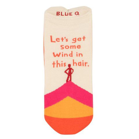 Let's Get Some Wind In This Hair Unisex Sneaker Socks [2 Size Options]