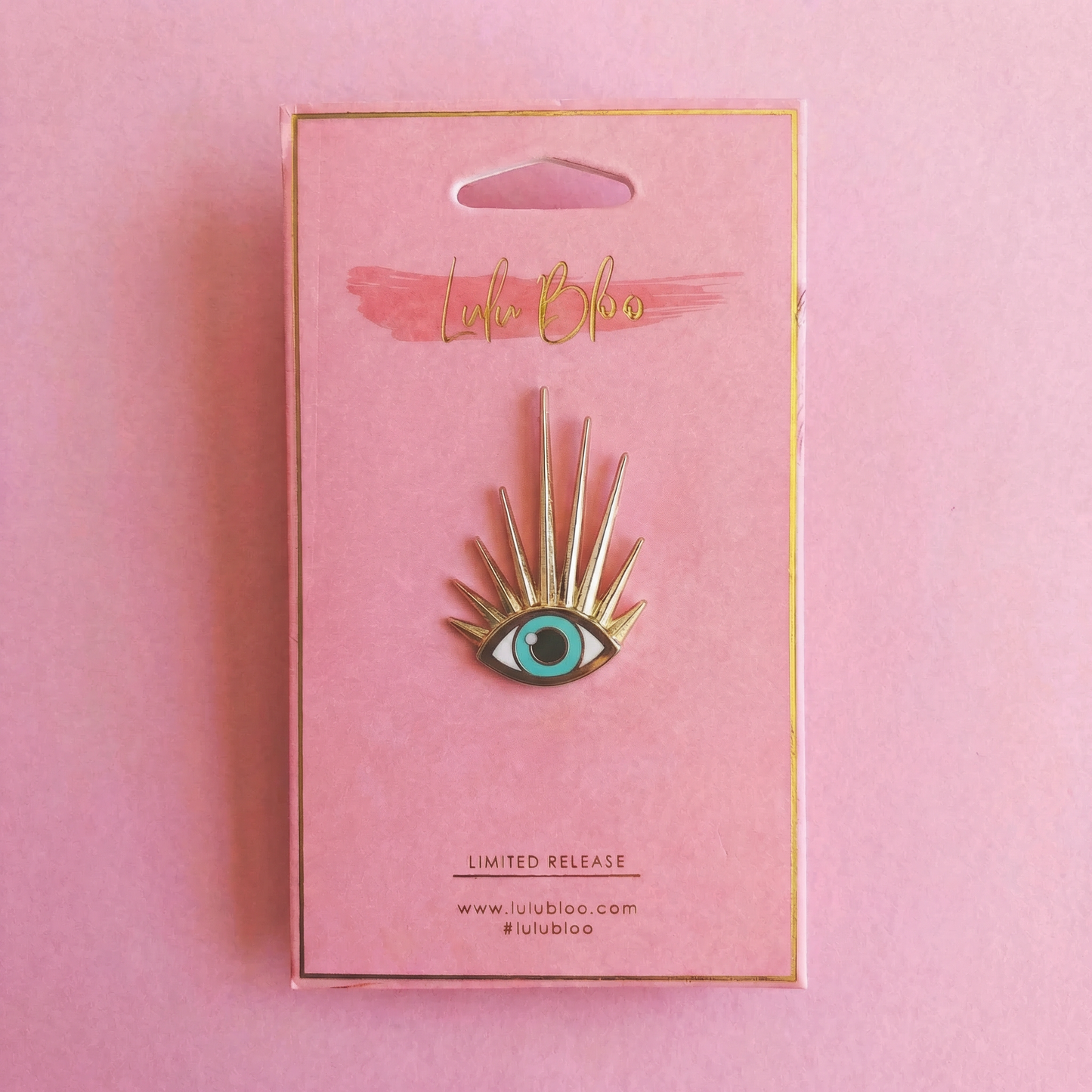 Liberty Eye Golden Brass Pin with Gold Plating