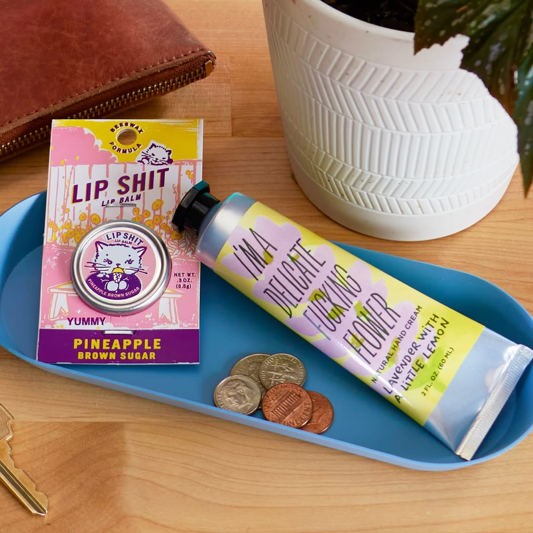 Lip Shit Lip Balm in Pineapple Brown Sugar Beeswax Formula | Lip Moisturizer in Tin | .3oz | BlueQ at GetBullish