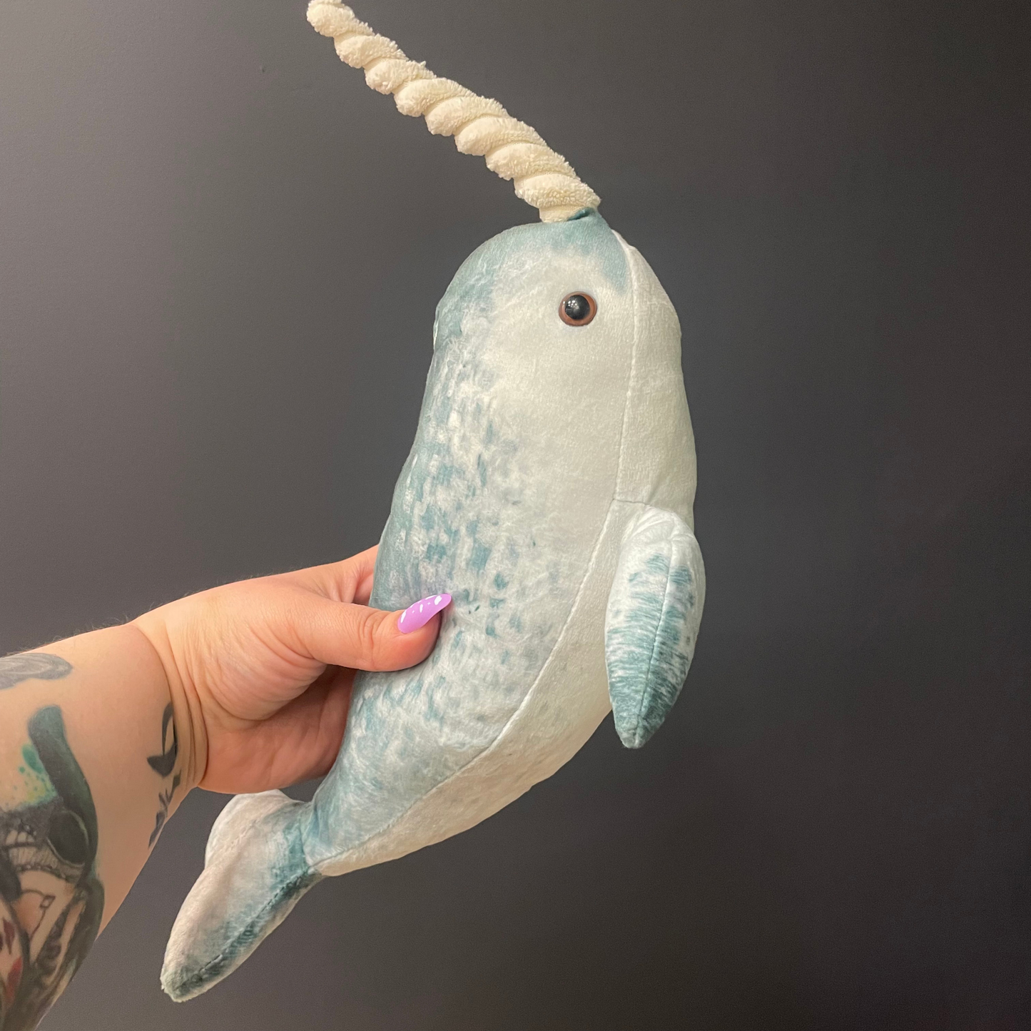 Living Ocean Mini Narwhal Stuffed Animal 12"
