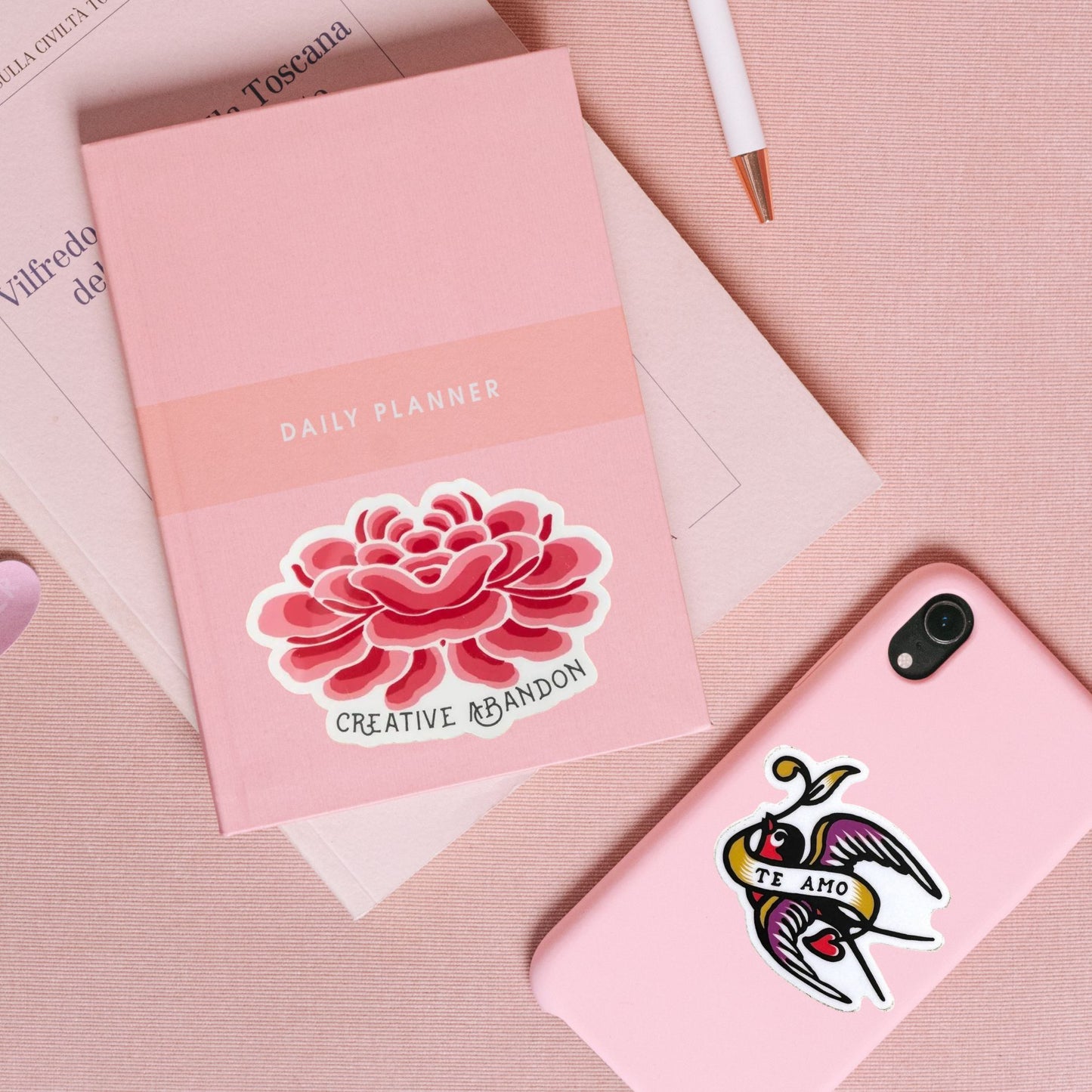 Lotus Flower Creative Abandon Large Inspirational Vinyl Sticker