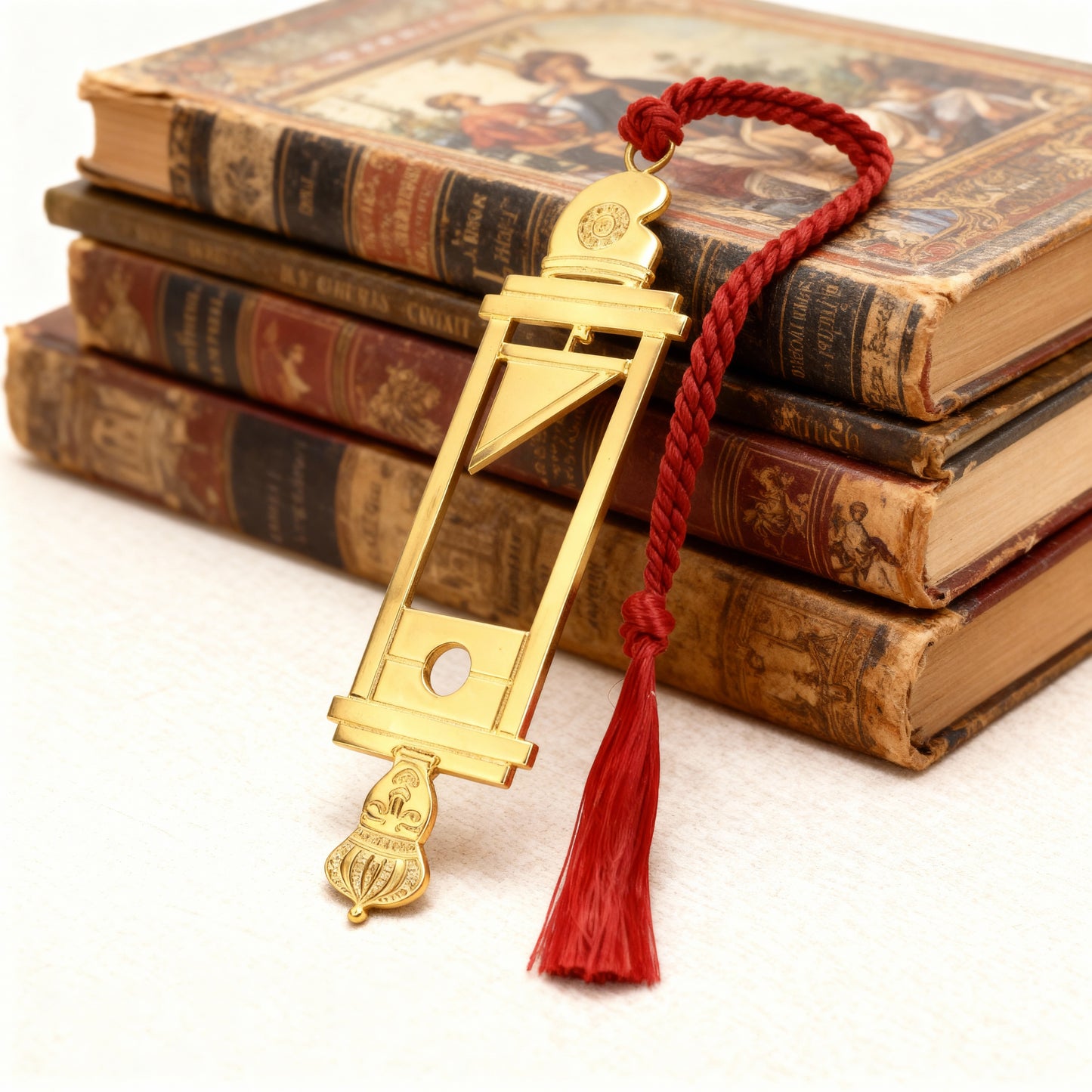 Louis XIV & The Guillotine Metal Bookmark in Gold or Silver Finish