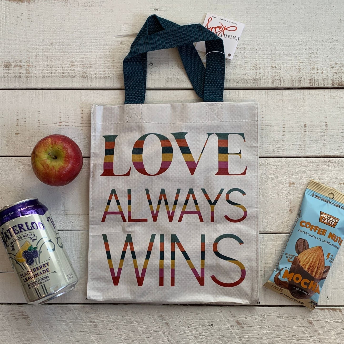 Love Always Wins Daily Tote Bag | LGBTQ Pride | 8.75" x 10.25" x 4.75"