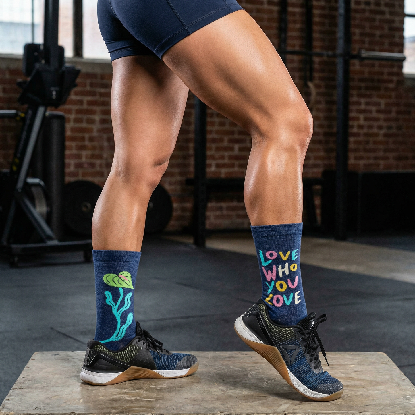 Love Who You Love Women's Crew Socks | LGBTQ+ Pride Socks | BlueQ at GetBullish