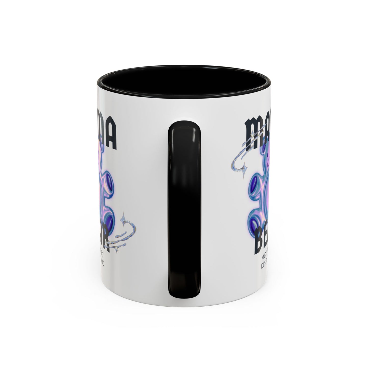 Mama Bear Mildly Sweet 100% Organic Gummy Bear 11oz Black Mug | Mothers Day Coffee Lovers Gift