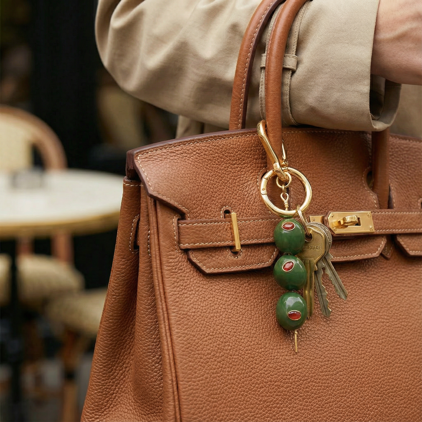 Martini Lover Three Olives Handbag or Keyholder Charm