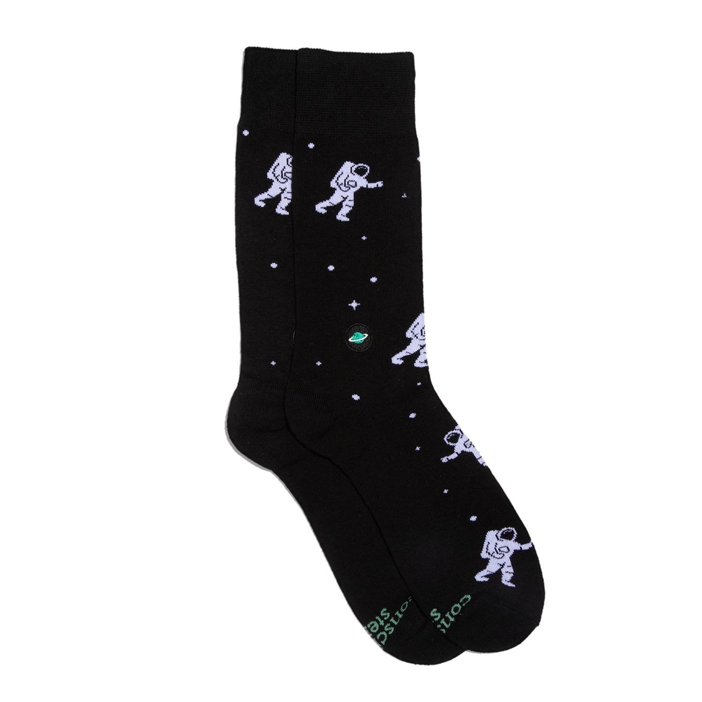 Men's Floating Astronaut Socks That Support Space Exploration | Fair Trade | Fits Men's Sizes 8.5-13
