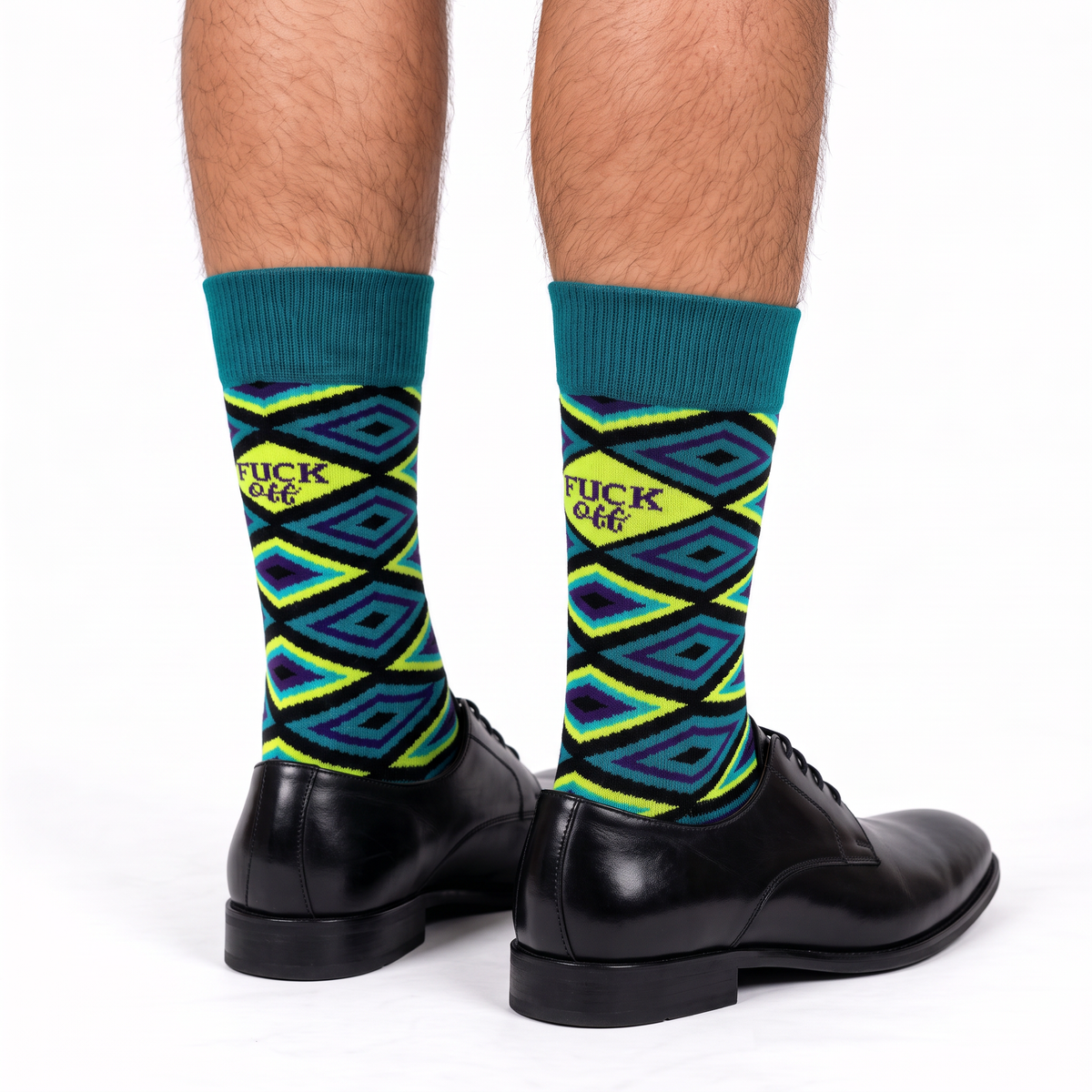 Men's Fuck Off Crew Socks-Fabdaz-The Bullish Store
