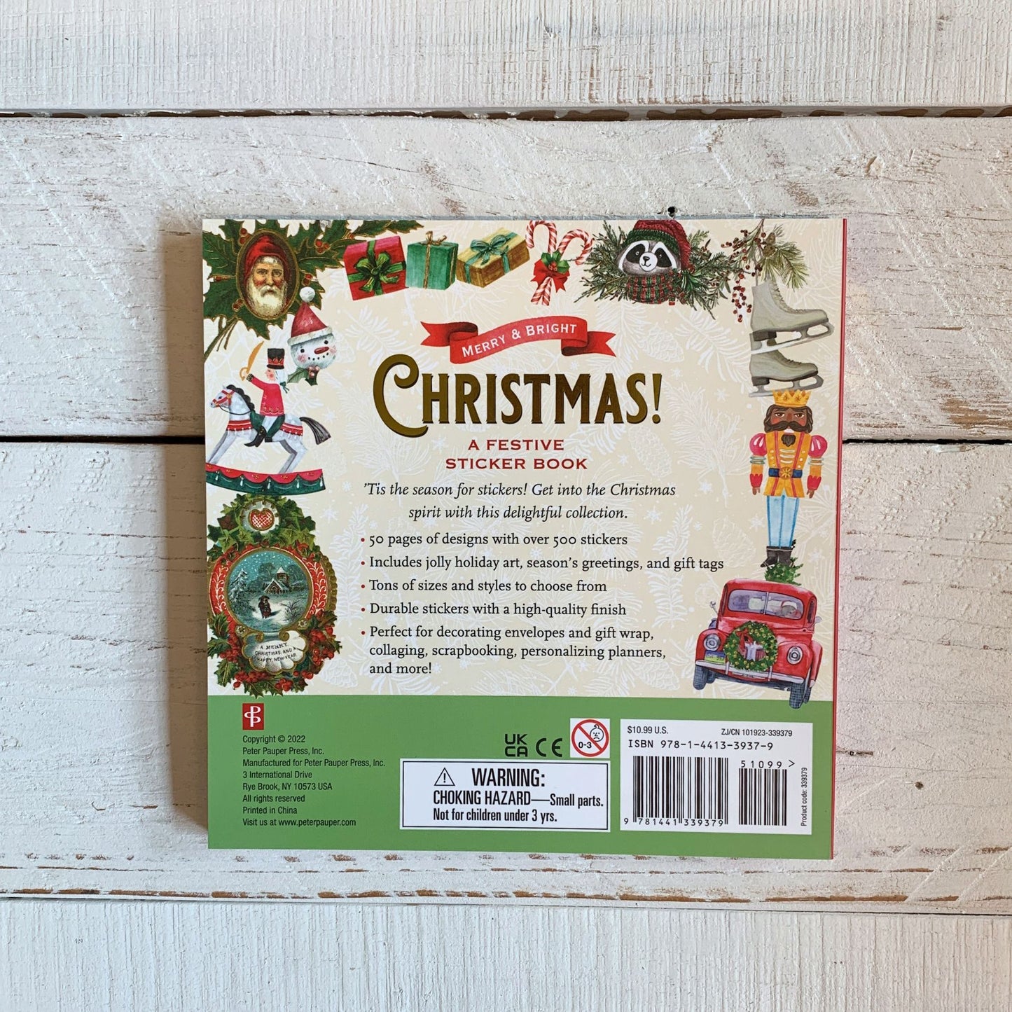 Merry & Bright Christmas A Festive Sticker Book | Over 500 Vintage Holiday Decals