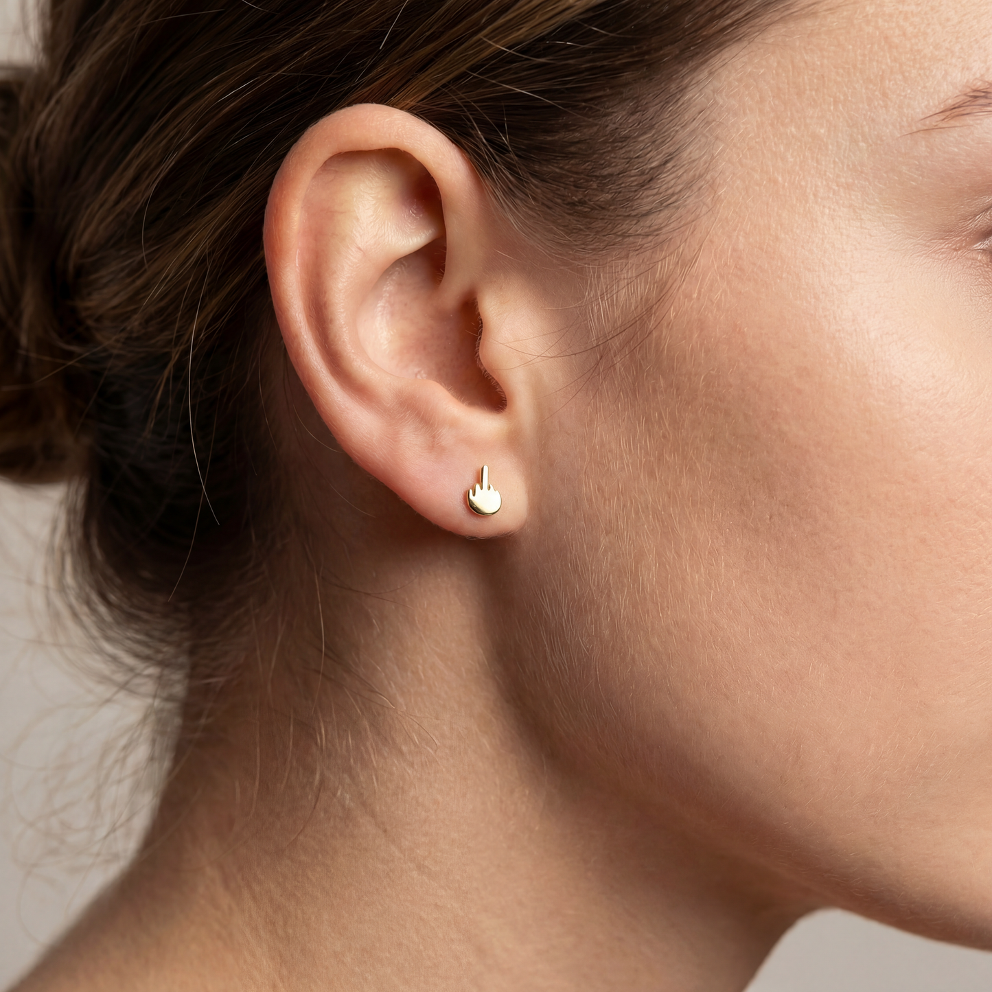Middle Finger Earrings | Tiny Gold Statement Earrings