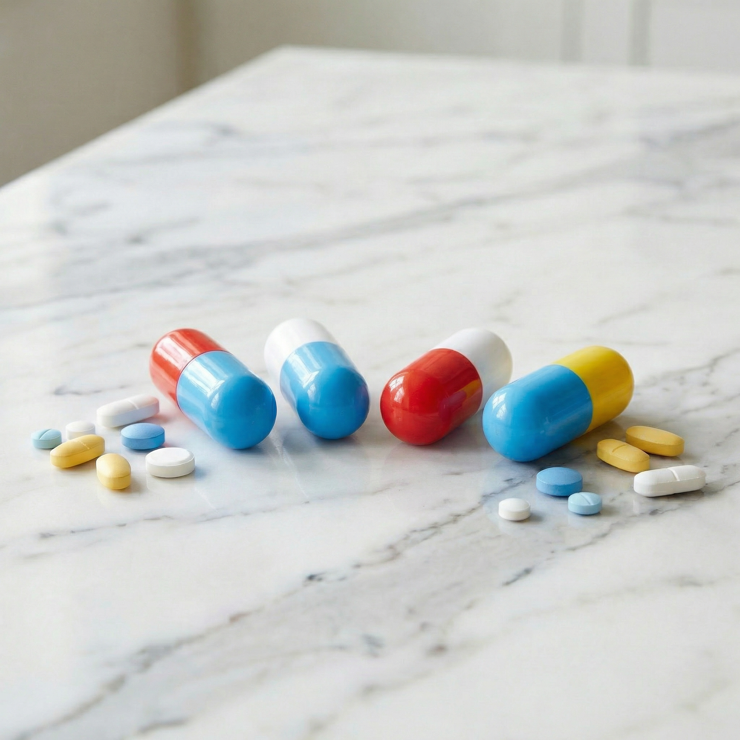 Mini Pill-Shaped Pill Box | Itty-Bitty Aluminum Tin Container for Pills