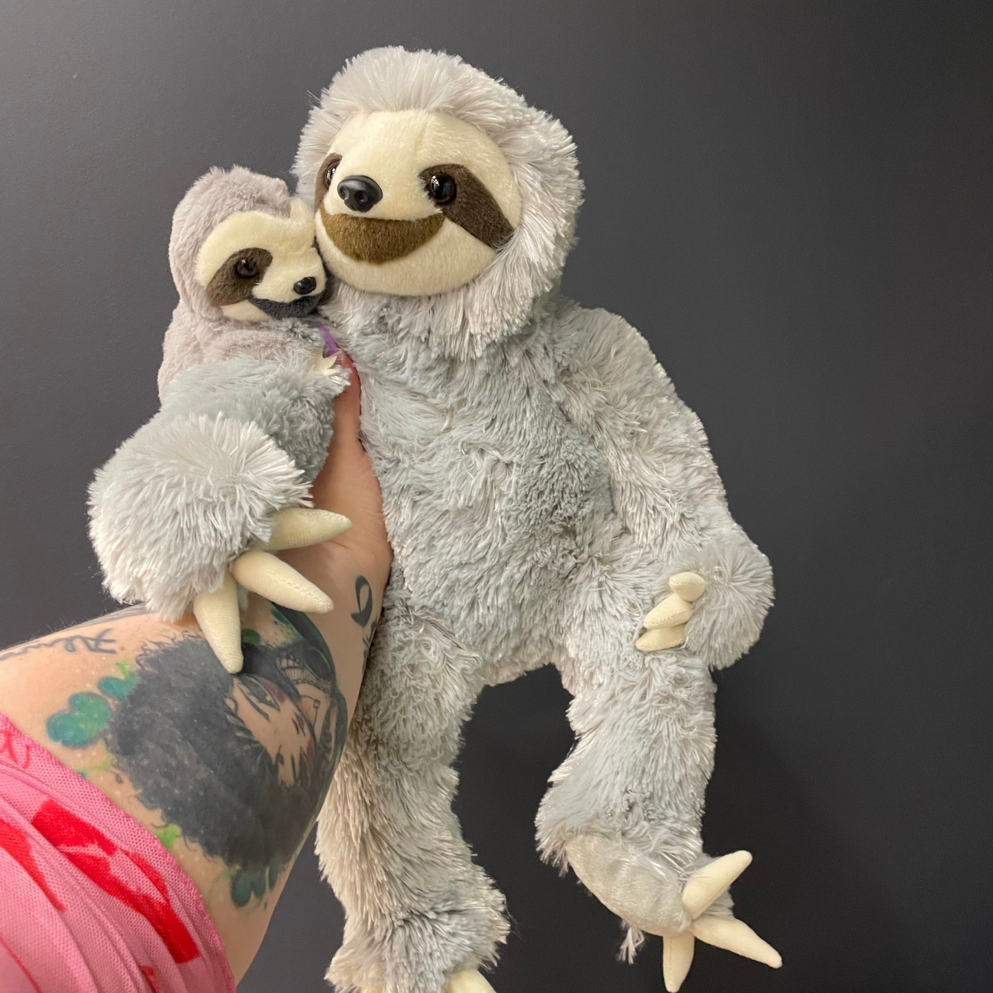 Mom Baby Sloth Stuffed Animal 12"