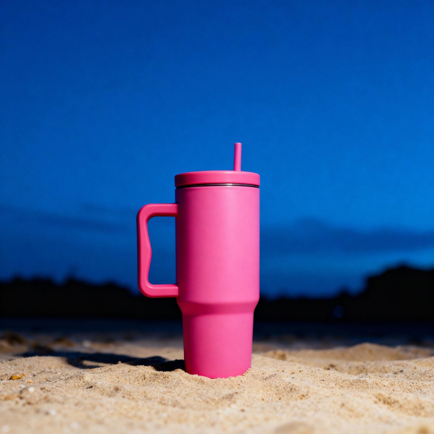 Monocolor Cold Cup Tumbler 40 Oz Handle Travel Mug