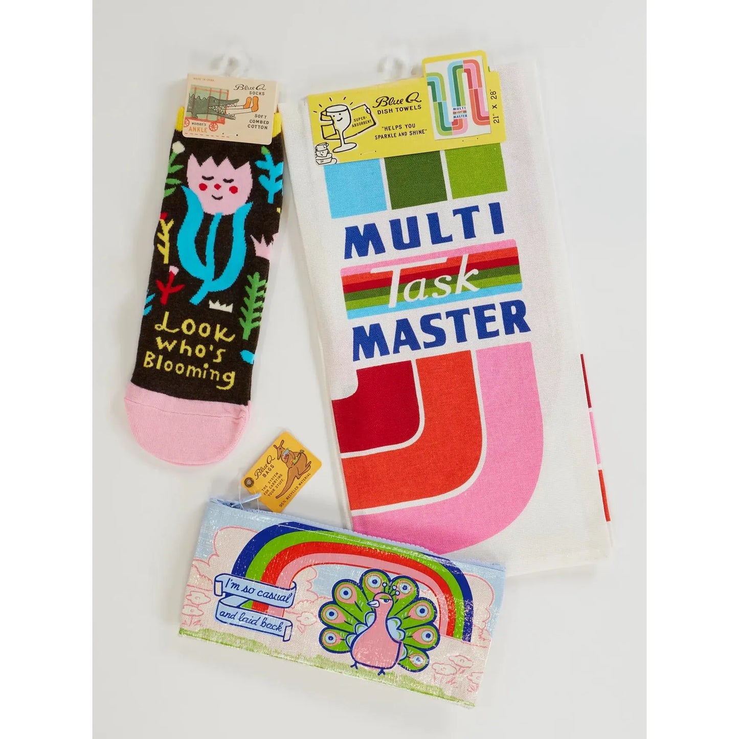 Multitask Master Funny Screen-Printed Dish Cloth Towel | Cotton Kitchen Tea Towel | 28" x 21" | BlueQ at GetBullish