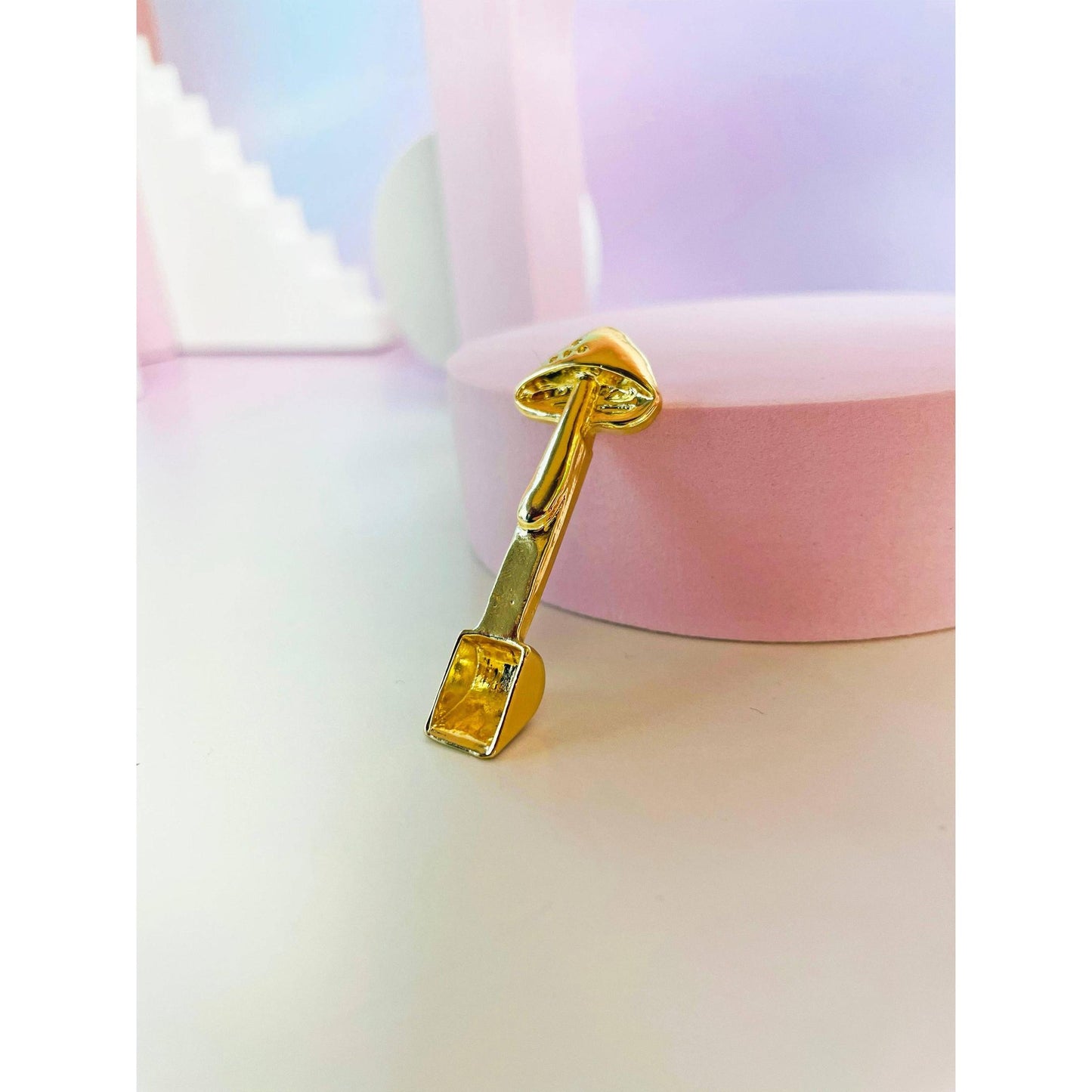 Mushroom Scoop | Burning Love Cute Gold Mini Kitchen Utensil | 2"