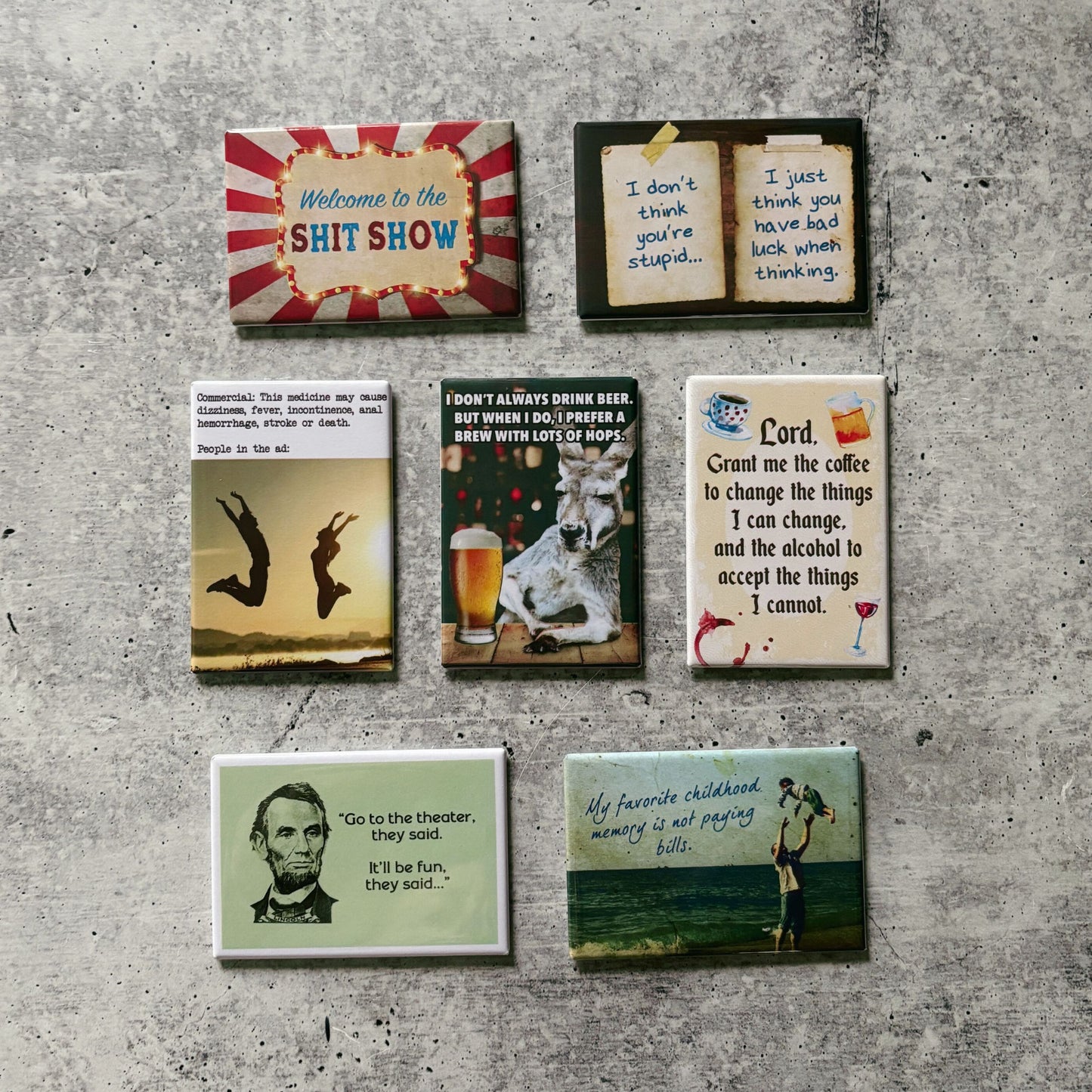 My Favorite Childhood Memory Is Not Paying Bills Funny Refrigerator Magnet | Rectangular Magnetic Surface Decor | 2" x 3"